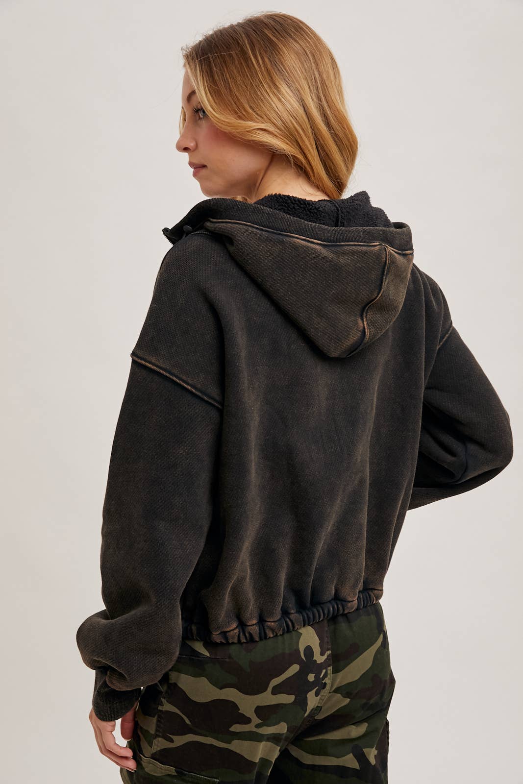 Bluivy - Vente Sweat à capuche – femme - Sweat à capuche à fermeture zippée devant avec intérieur en polaire5