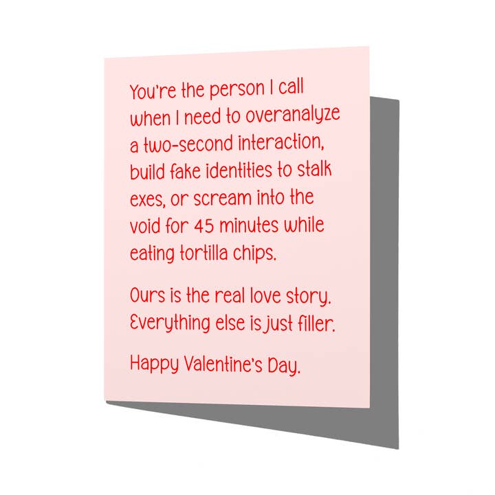 Biglietto di auguri divertente per San Valentino con patatine tortilla amichevoli per la vendita all'ingrosso da parte di La Folie Press