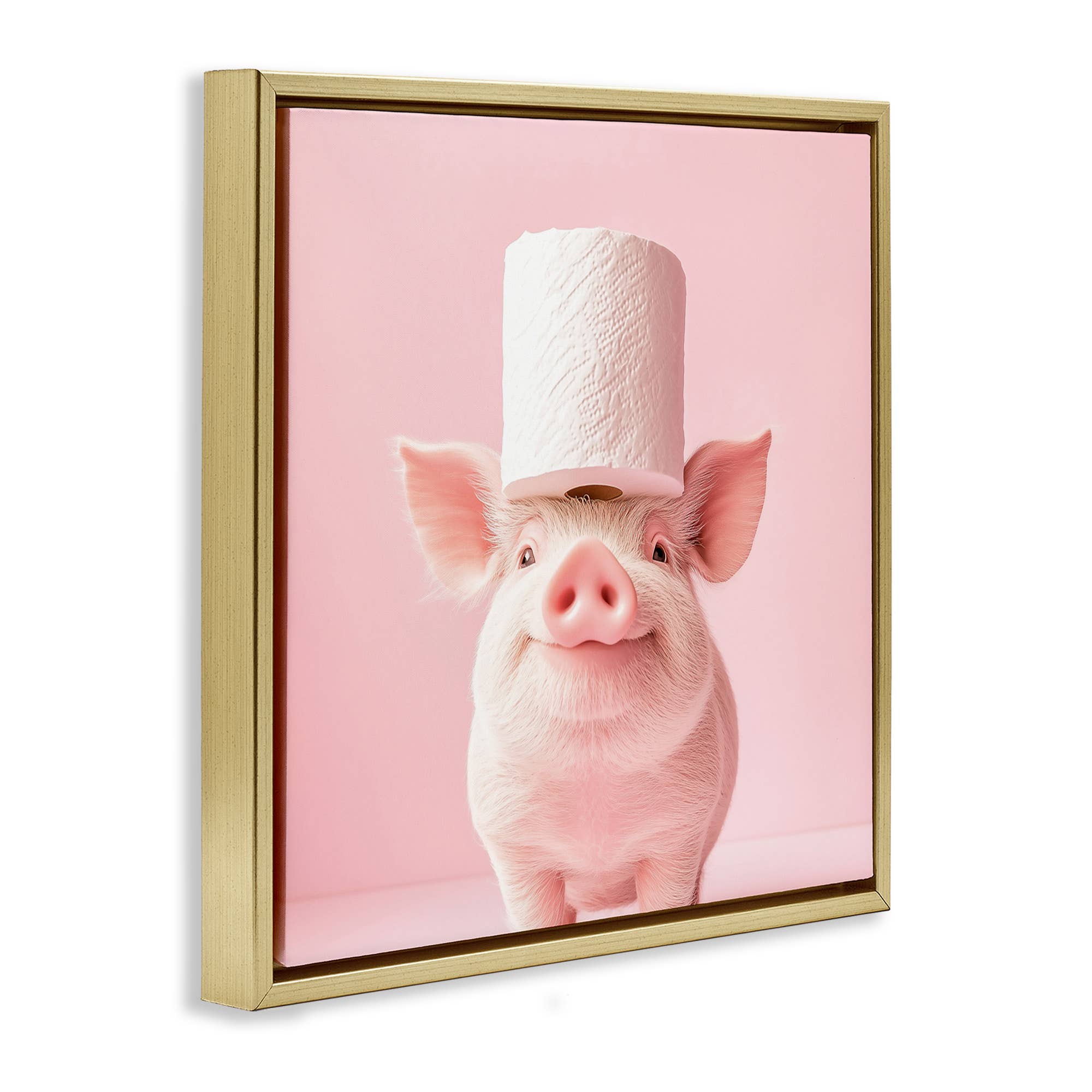 Stupell Industries - Wholesale Wall Sign - Silly Piggy Pink Toilet Paper - Framed Wall Art17