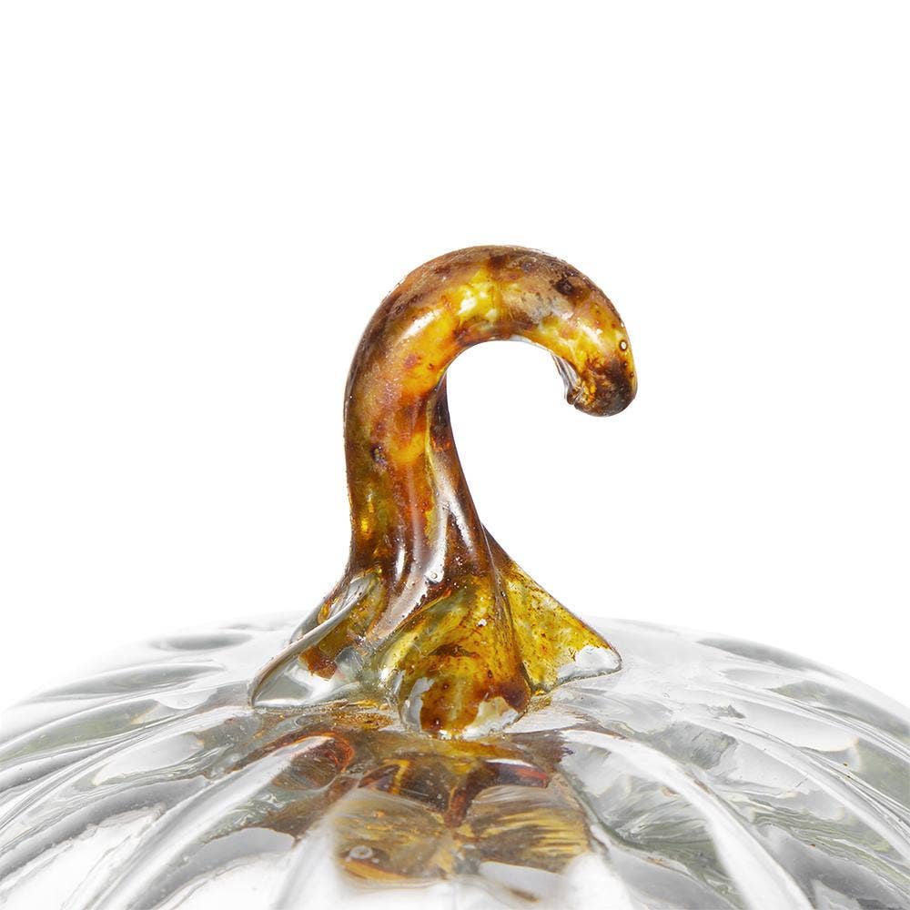 A&B Home Group Inc. - Vente Décorations de table - Citrouille en verre D4x5", transparente 8EA/CTN2