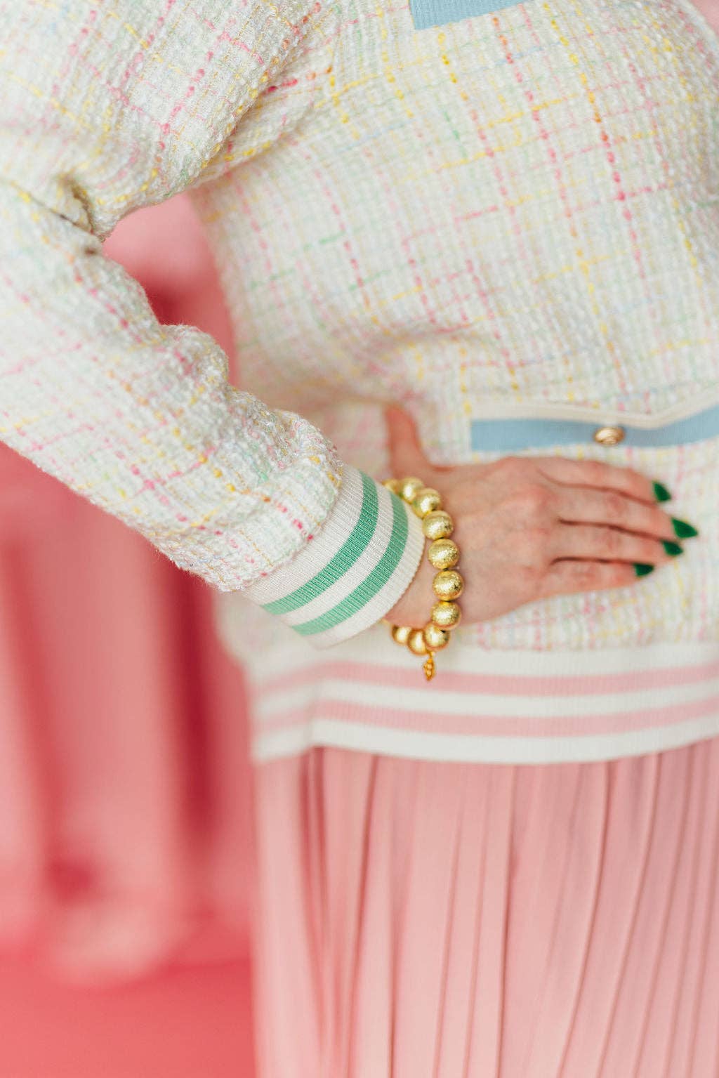 Brianna Cannon - Wholesale Cardigan - Women's - Pastel Tweed Cardigan 3