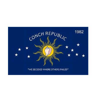 Key West Conch Flag Name Drop Stickers (Pack of 12), KW001 for wholesale by Flagship Stickers