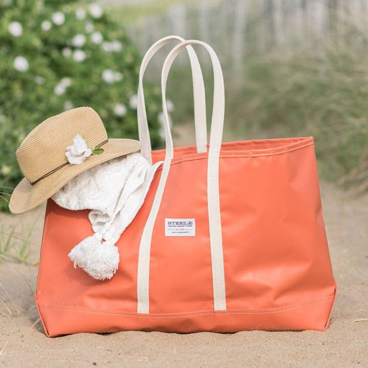Orange Steeletex Beach Tote - Medium for wholesale by Steele Canvas Basket Corp.
