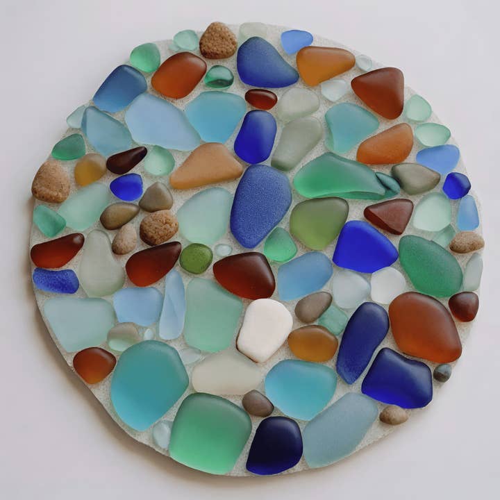 VictoryInWellness - Wholesale DIY craft kit - DIY Sea Glass Mosaic Craft Kit for Adults, Home Décor3