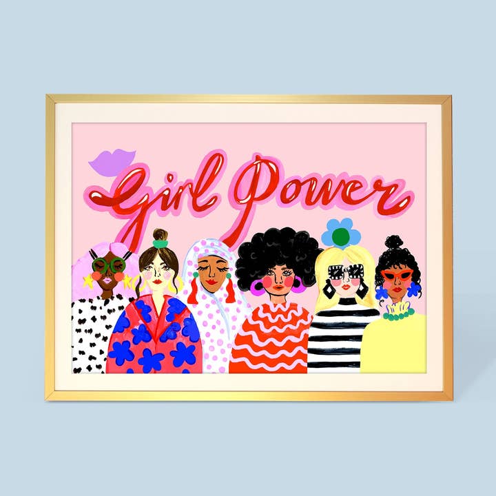 Girl Power Group Print for wholesale by Eleanor Bowmer