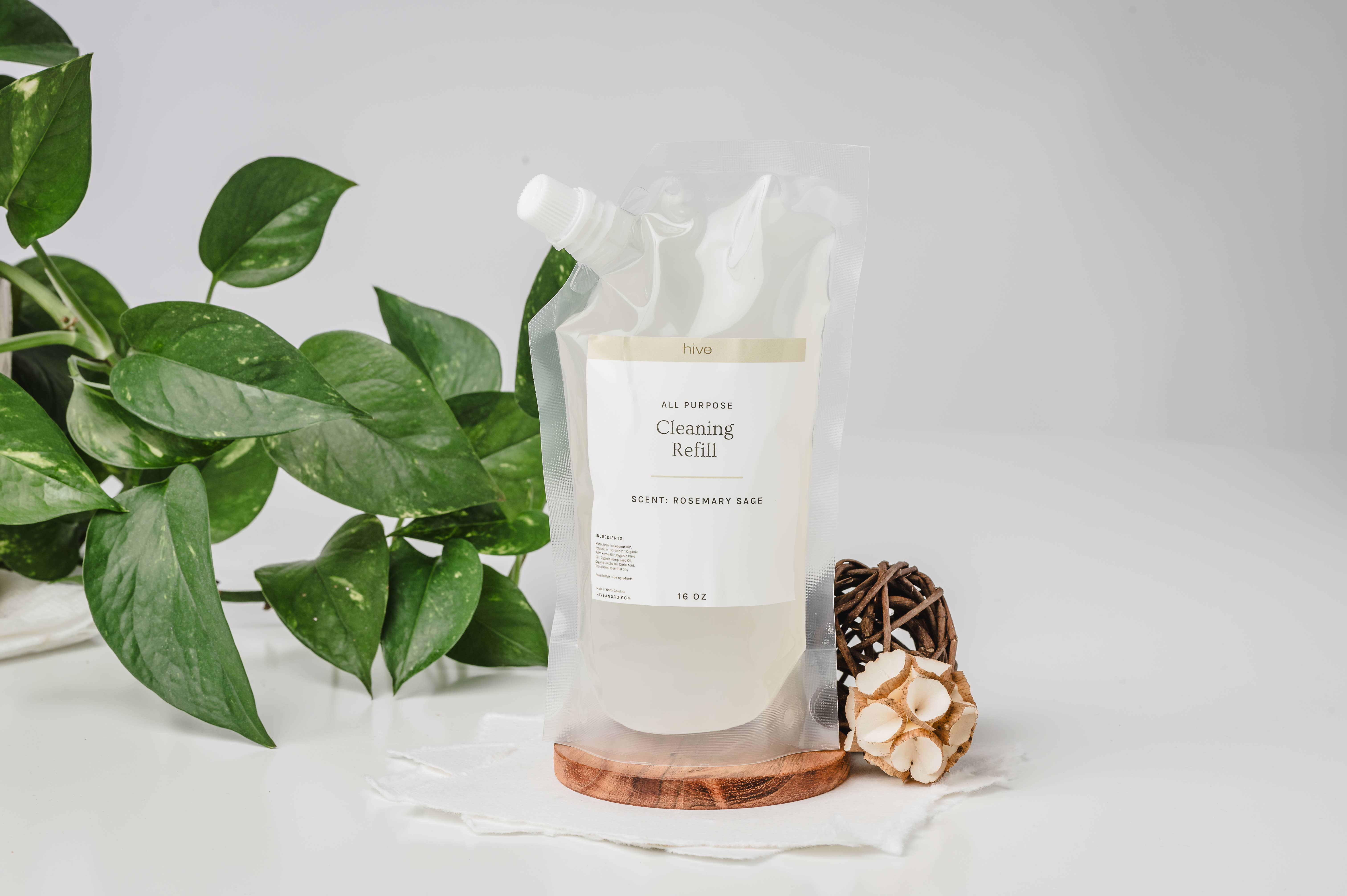 Hive - Wholesale All-Purpose Cleaning Spray - All Natural All Purpose Cleaner-  16 oz refill pouch 2
