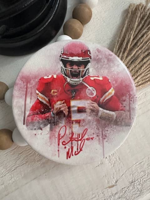 Dogwood Graphics & Design - Wholesale Coasters - Patrick Mahomes Chiefs Ceramic Coasters0