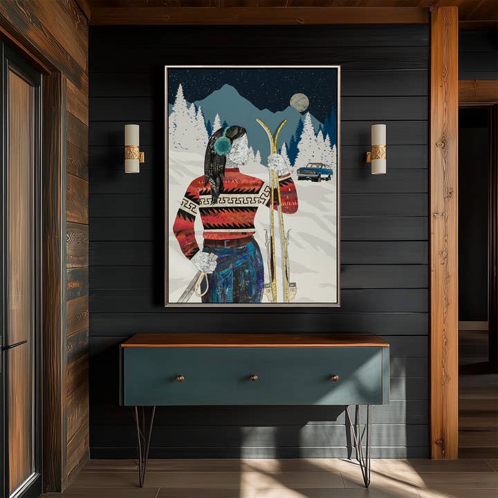Canvas Art | Aprés-Ski Wall Art | POWDER GAL for wholesale by Dolan Geiman