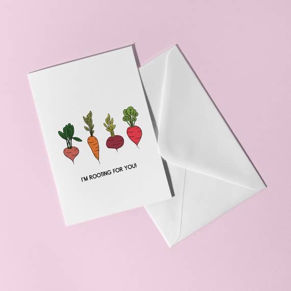 Rooting For You Love and Friendship Greeting Card for wholesale by Studio CJOY