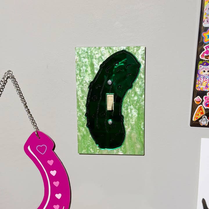 The Kitschy Cactus - Wholesale Light Switch Cover/Plate - Acrylic Dill Pickle Light Switch Cover1