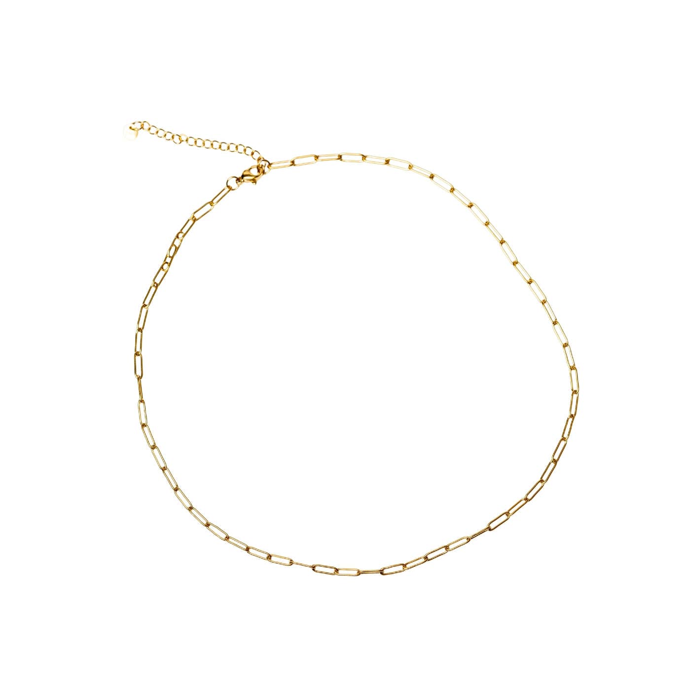 Zoe Jewelry – Colar de elos e correntes por atacado – Corrente de Clipes de Papel Prateados Blakely