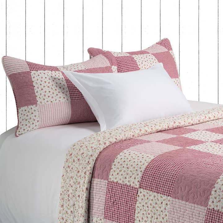 Joelle patchwork printed quilt set for wholesale by Brunelli