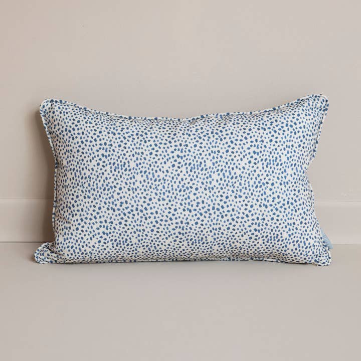 Blue Matilda Dots Cushion 30x50 for wholesale by Mahe Homeware
