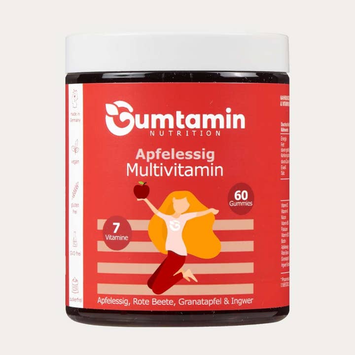 caramelle gommose all'aceto di sidro di mele con vitamine per la vendita all'ingrosso da parte di Gumtamin Nutrition