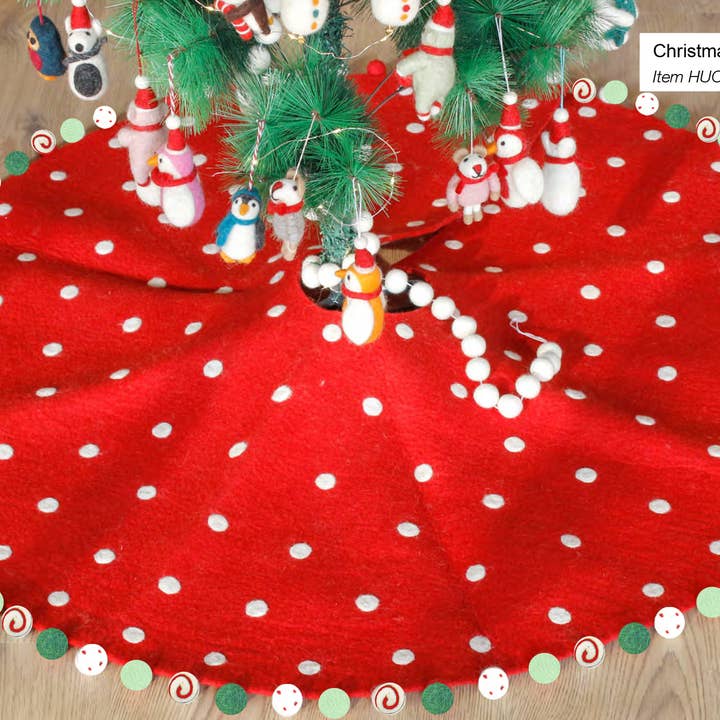 Boommat met vlekkerig vilt voor wholesale door Fiona Walker England