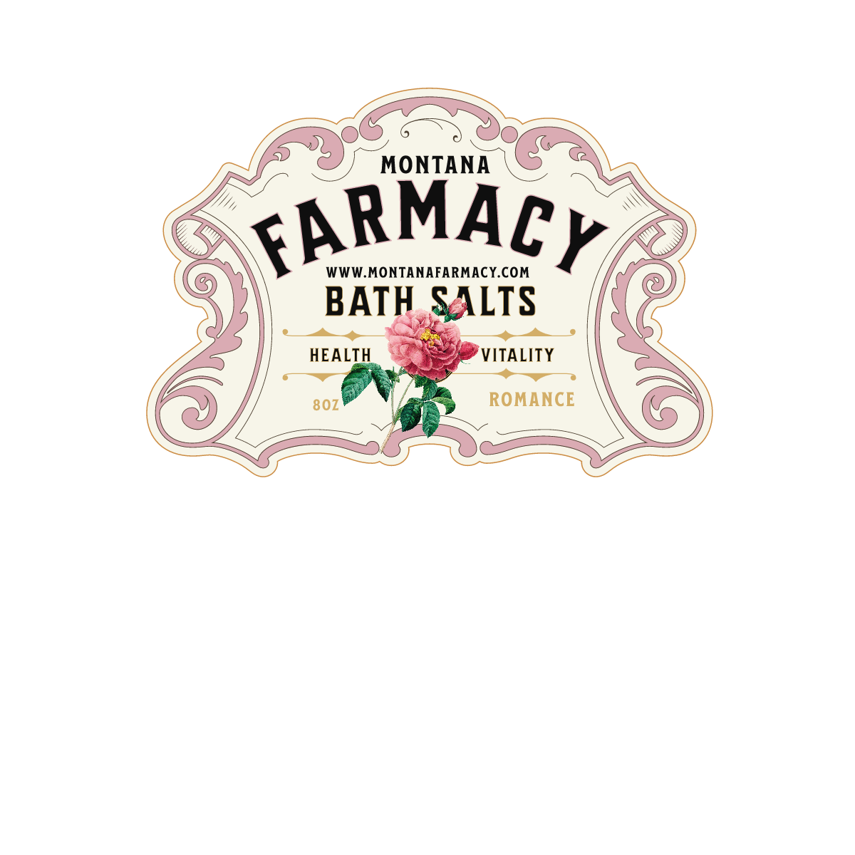 Montana Farmacy - Vente Sel de bain - Sels de bain moussants dans un pot d'apothicaire à l'ancienne Romance1