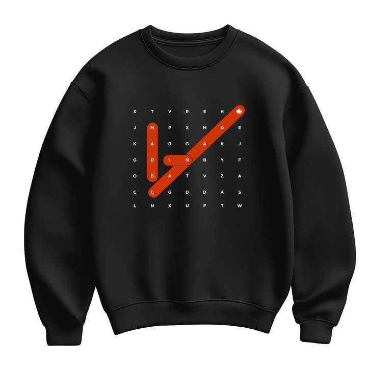 Tillverkad i Kanada Unisex Svart Sweatshirt för wholesale av Motiva Gifts