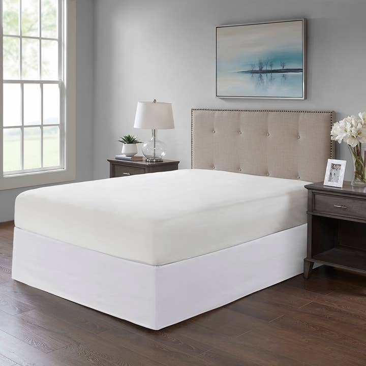 Olliix - Wholesale Bedskirt - One-Size-Fits-All Adjustable Bedskirt, White1