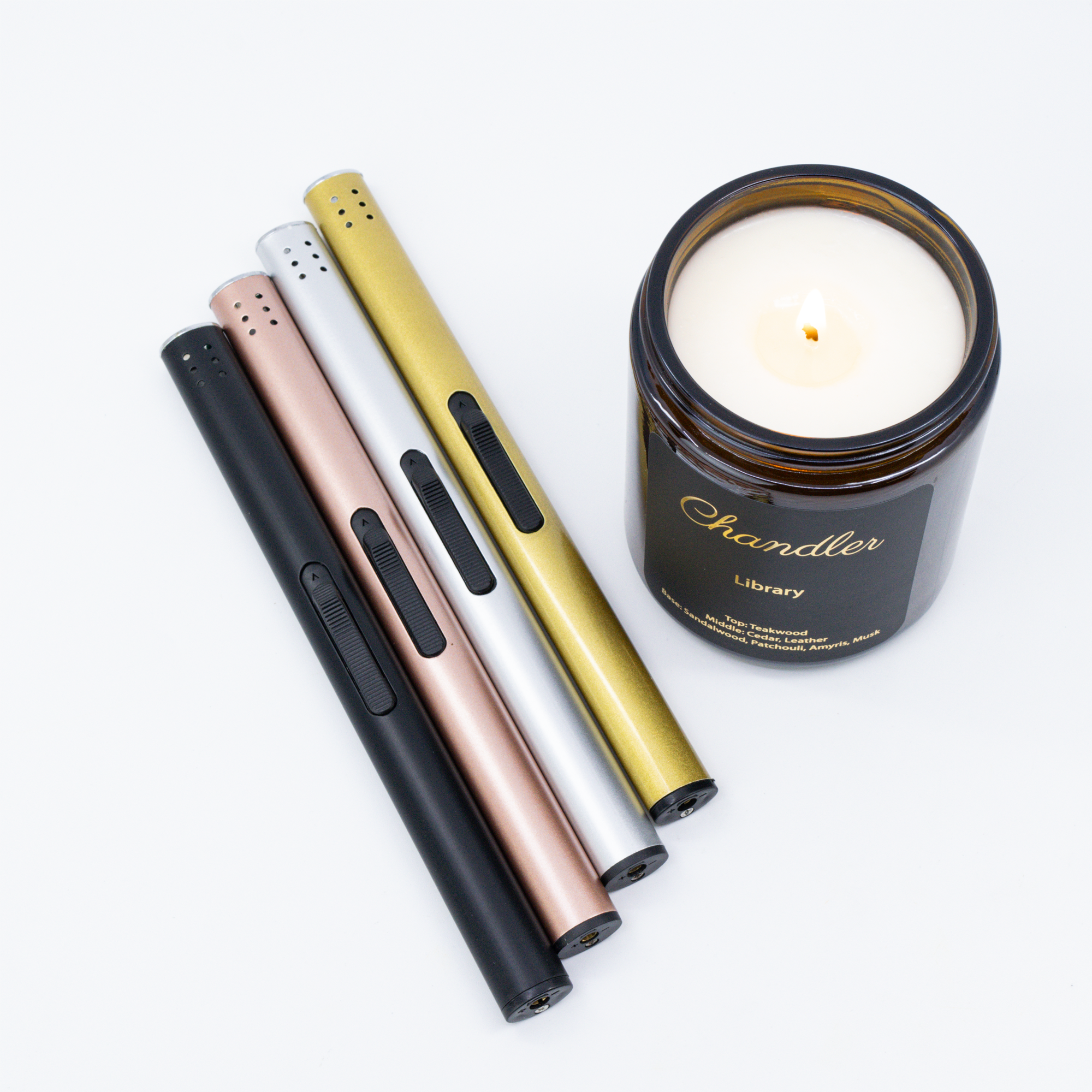 Chandler Studio - Vendita all'ingrosso Accendini - Accendino sottile ricaricabile a gas butano per candele6