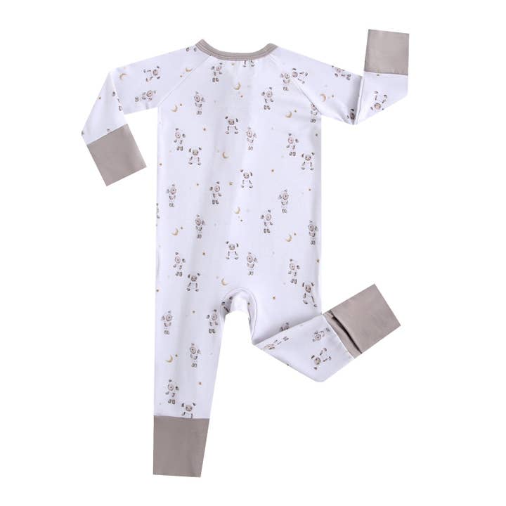 Luxie Charm - Wholesale Jumpsuit - Baby - Little Lamb Zippered Baby Romper1