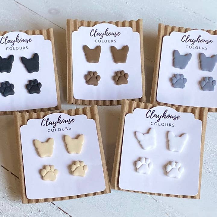Clayhouse Colours - Vente Clous d'oreille - Clous et pattes Frenchie1