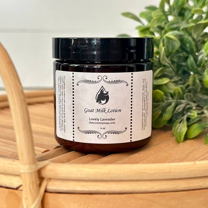 The Yummy Soap – Großhandel Körperpflegecreme/Bodylotion – Liebliche Lavendel-Ziegenmilchlotion, Bulgarischer Lavendel 4oz3