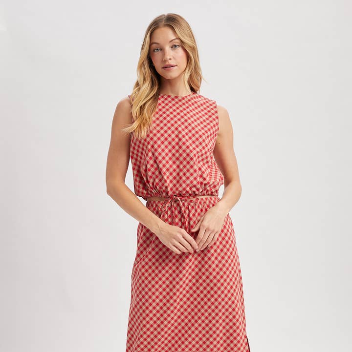 Wishlist Apparel - Wholesale Top & Skirt Set - Women's - PLAID TANK TOP AND SKIRT SET / WL25-115648