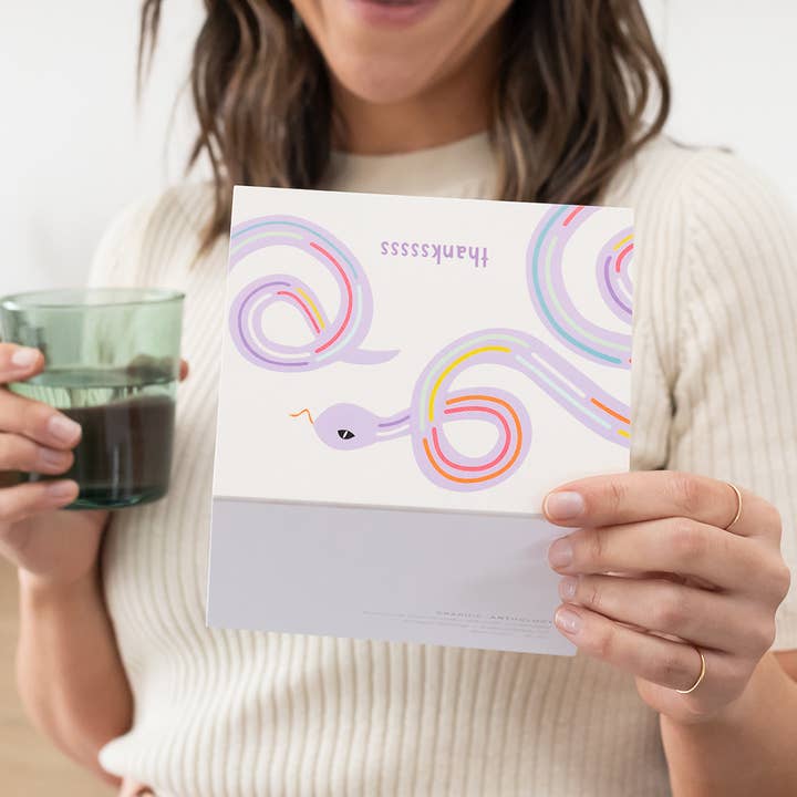 Graphic Anthology Greeting Cards - Wholesale Thank You Card - Thanksss card | snake thank you greeting card1
