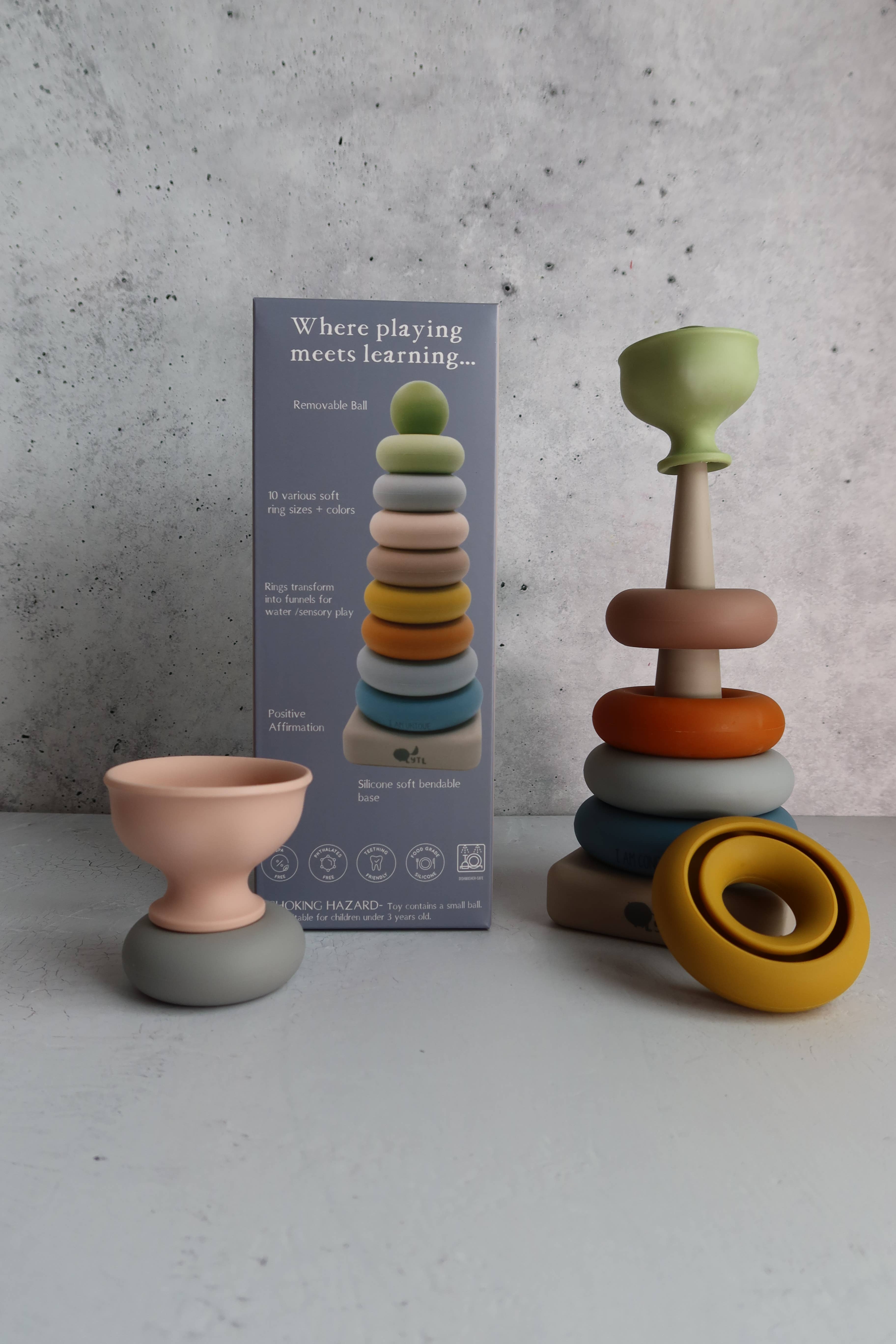 Lytl Store - Wholesale Building Set - Kids - Montessori Silicone Ring Stacker | Toddler Sensory Toy4