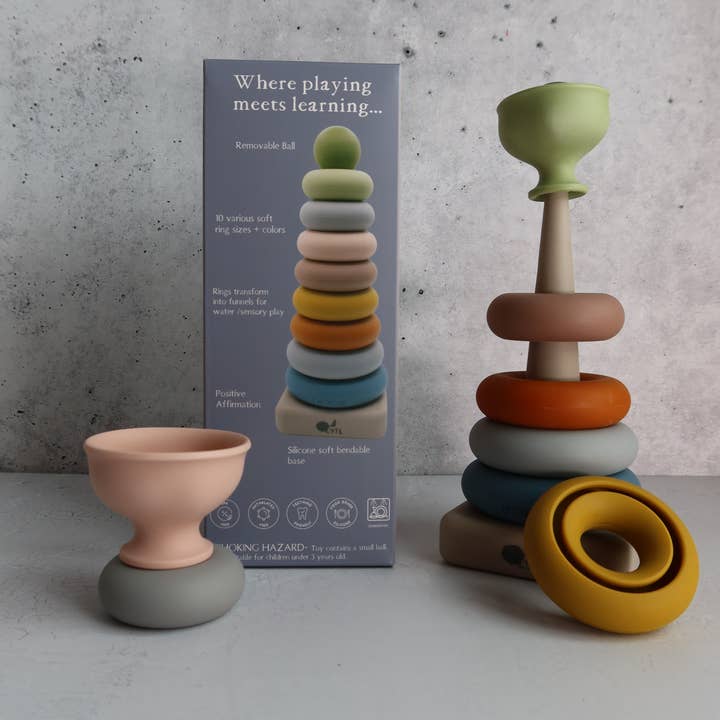 Lytl Store - Wholesale Building Set - Kids - Montessori Silicone Ring Stacker | Toddler Sensory Toy4