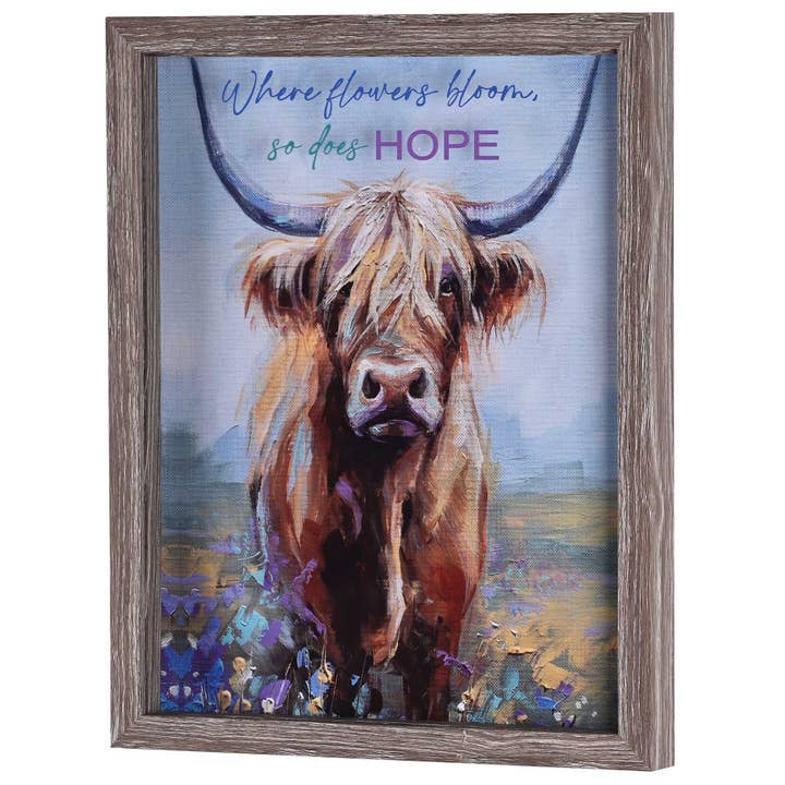 Framed Wall Art Cow Where Flowers Bloom for wholesale by Magnolia