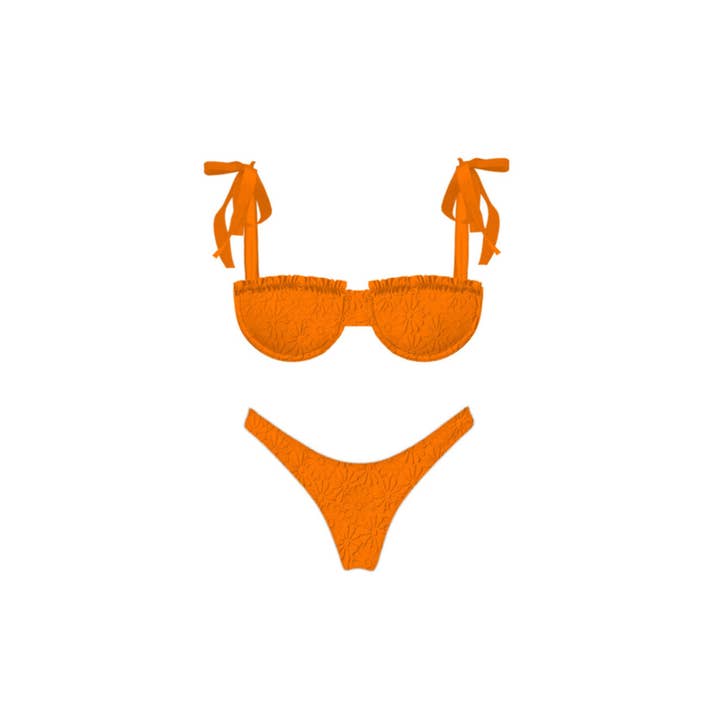 Ensemble Bikini Jacquard Daisy pour la vente par Sundaze Brunch