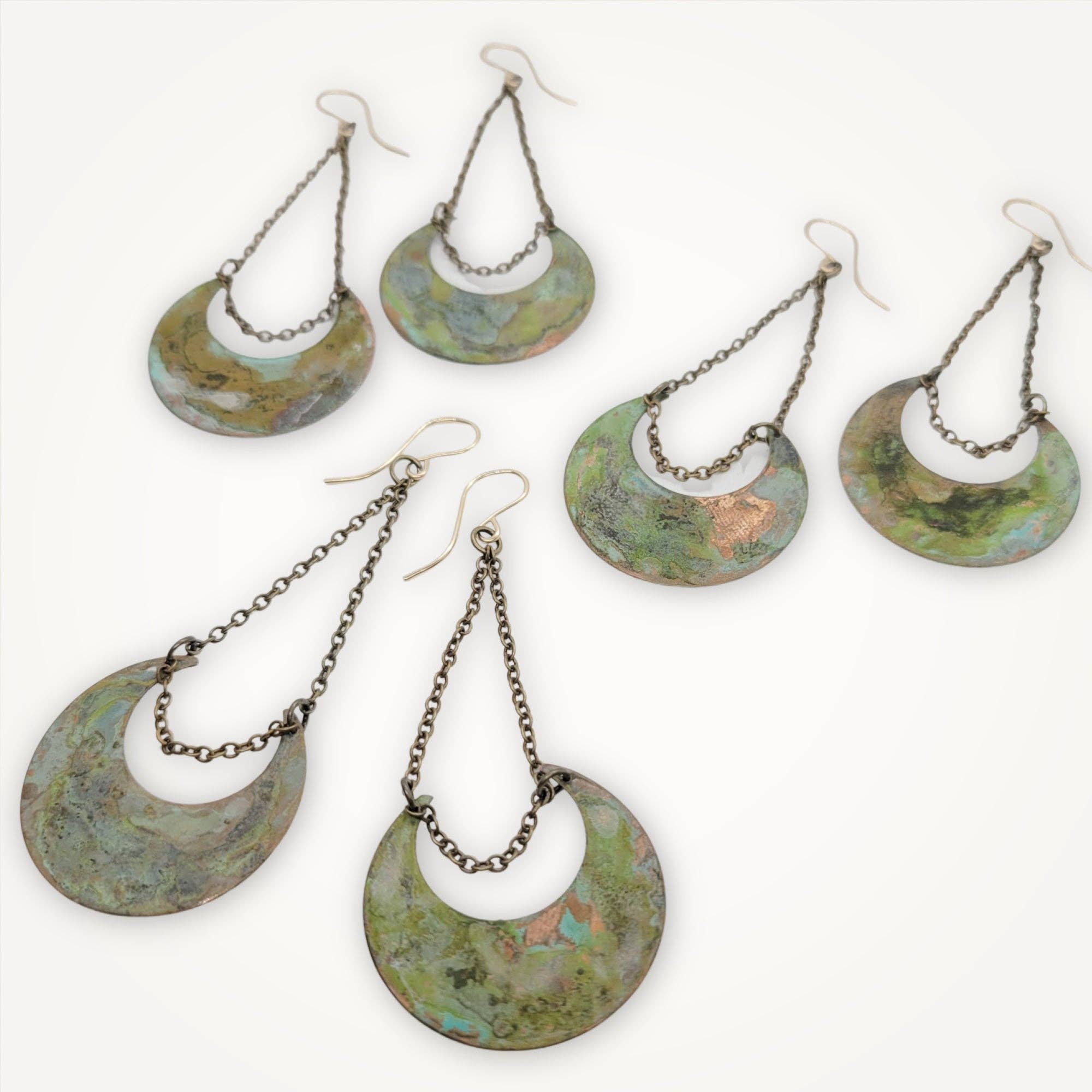 Beatrixbell Handcrafted - Wholesale Dangle Earrings - Copper Moon Earrings4