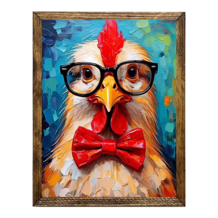 KUNSTNERISK SERIE TIMBERLAND - DYR MED BRILLER KYLLING for engroshandel hos Jarmz Designs