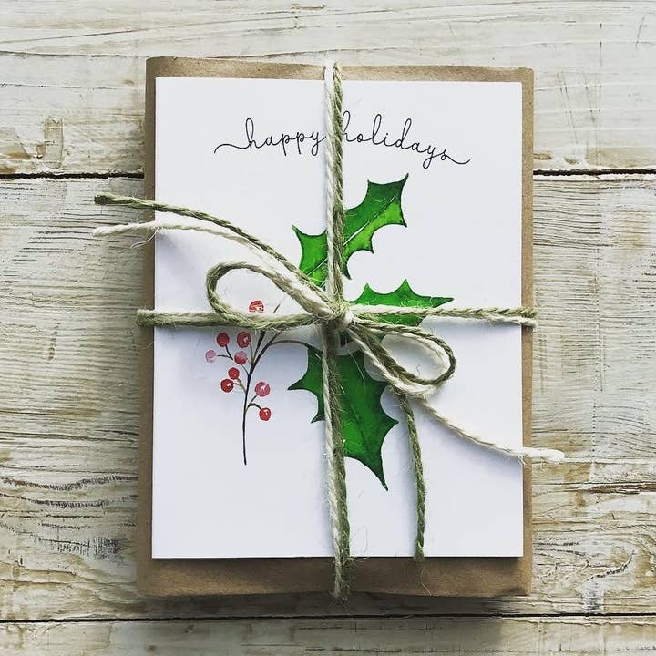 Happy Holidays Greeting Card Set of 5 for wholesale by kcm studio, ink.