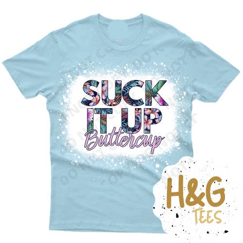 T-shirt bouton d'or Suck It Up pour la vente par Honey and Gloss