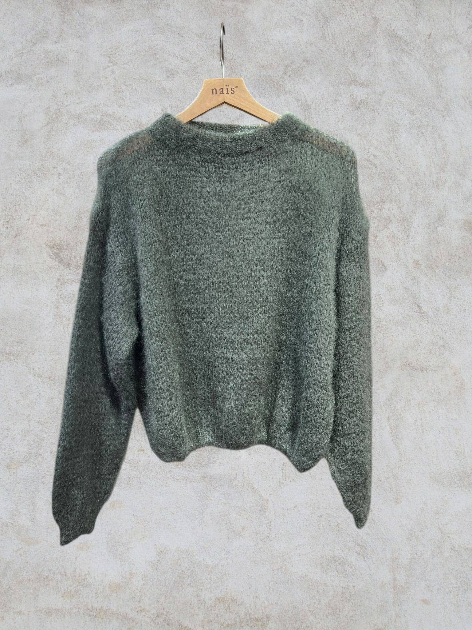 NAÏS PARIS - Wholesale Knit Sweater - Women's - Round neck long sleeve sweater in 80% kid mohair6
