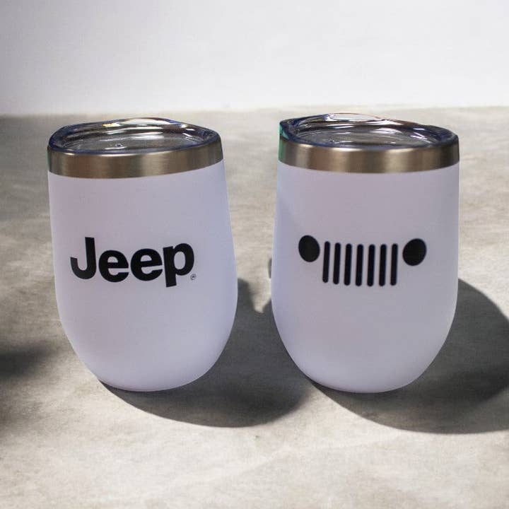 Detroit Shirt Co. – wholesale Insulated mug/tumbler – Jeep Insulated Wine Tumbler - White Matte0