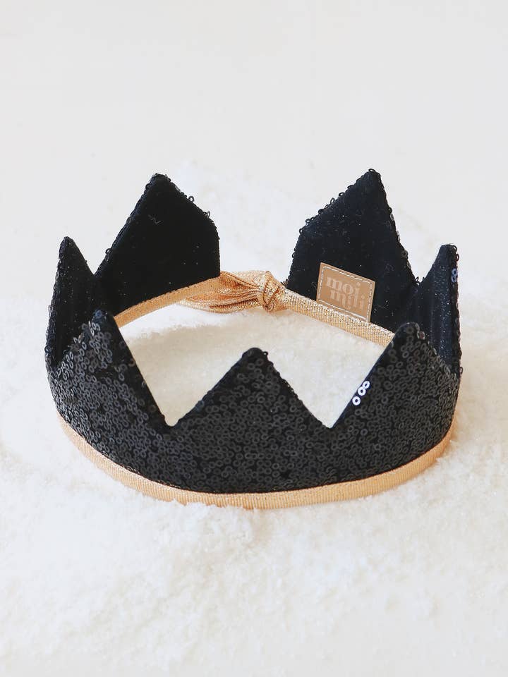 "Black Sequins" Fairy-Tale Crown for wholesale by Moi Mili