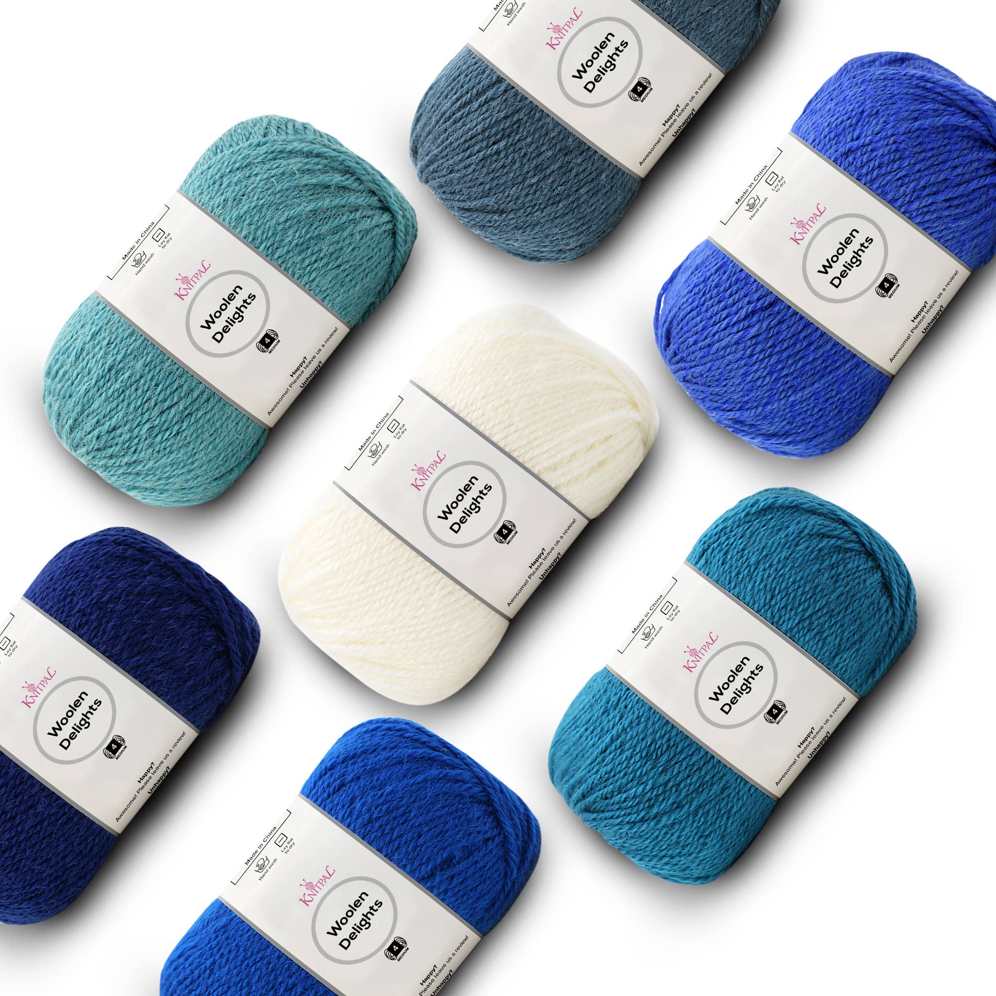 KnitPal - Wholesale Yarn - Woolen Delights Multicolor Pack of 7 Skeins0