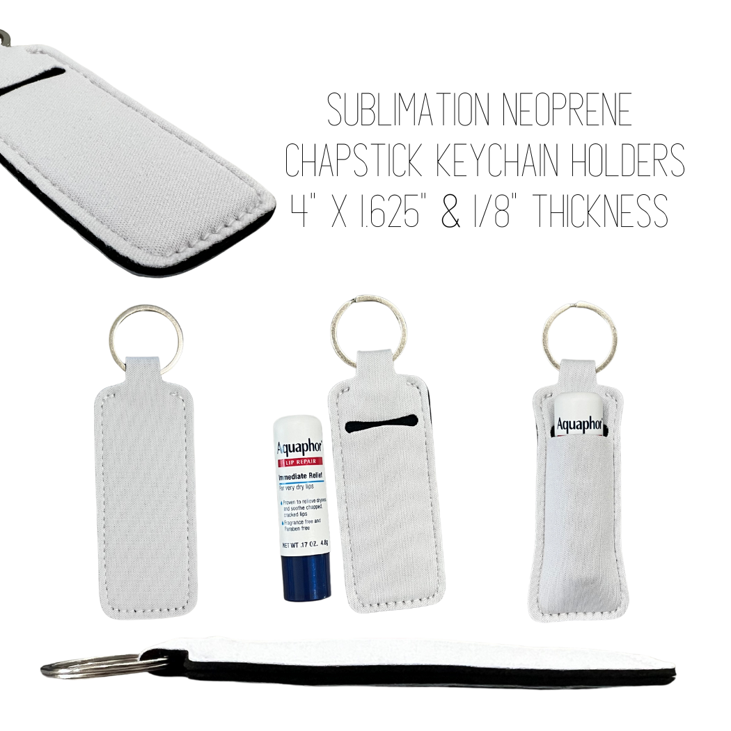 Sublimation Kings of Florida - Wholesale Keychain - Unisex - Sublimation Chapstick Keychain Holders- Soft Neoprene1