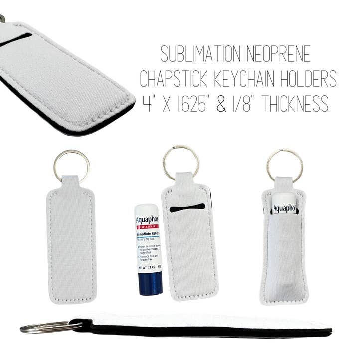 Sublimation Kings of Florida - Wholesale Keychain - Unisex - Sublimation Chapstick Keychain Holders- Soft Neoprene1