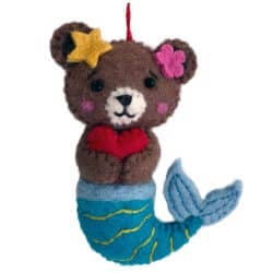 Ornamento sospeso – Orso sirena con cuore per la vendita all'ingrosso da parte di Santa and friends