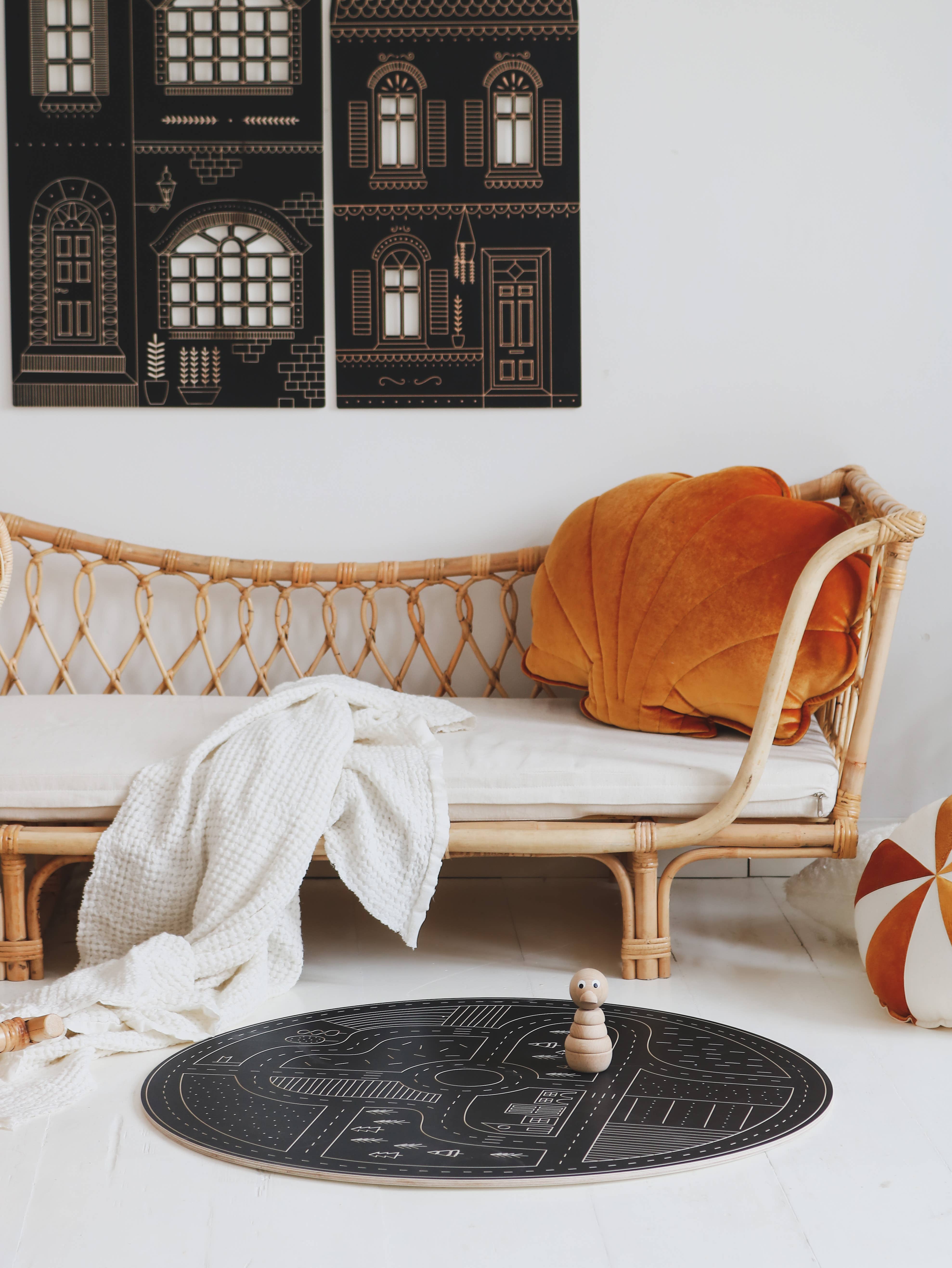 milin - Venta al por mayor Juguete de madera - Niños - Pizarra de carretera, juguete de madera con tiza10