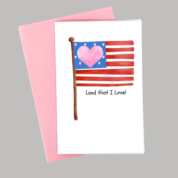 Land That I Love - USA, 4th of July, Memorial Day for wholesale by I Hart Pink Cards