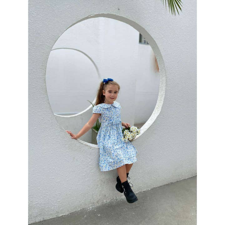 Angeline Kids - Wholesale Dress - Kids - Baby Girls Classic Vintage Liberty Floral Peter Pan Dress4