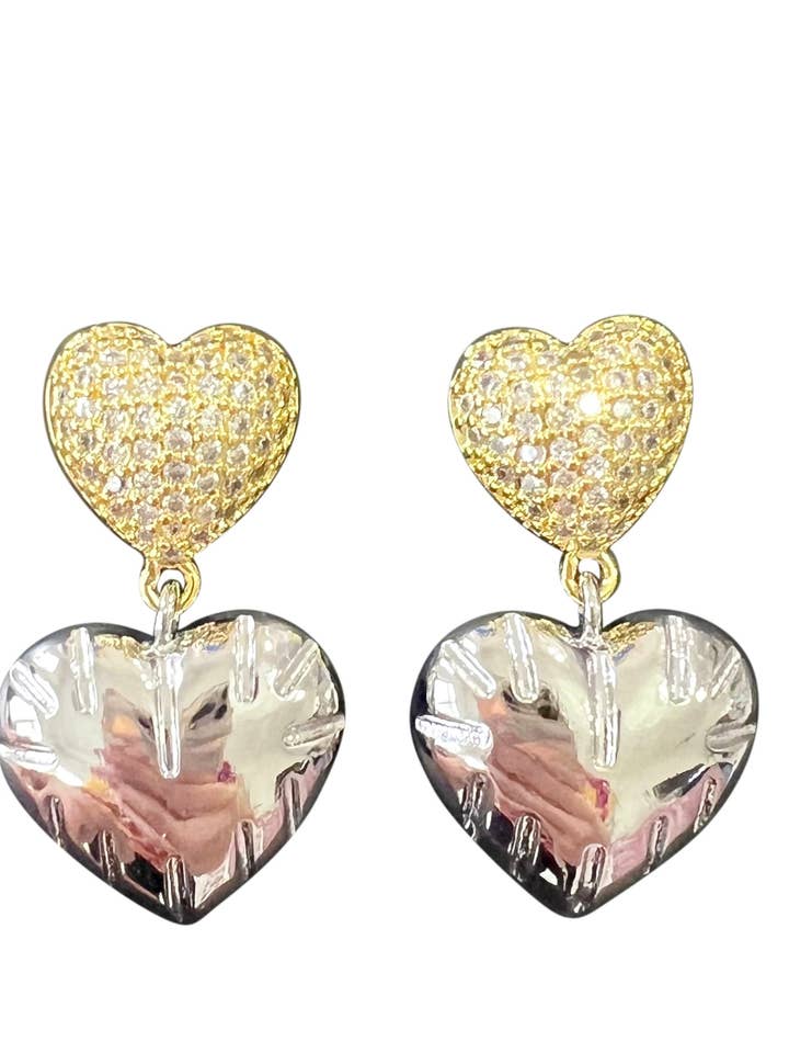 Pendiente gota corazón para venta al por mayor de Gemelli