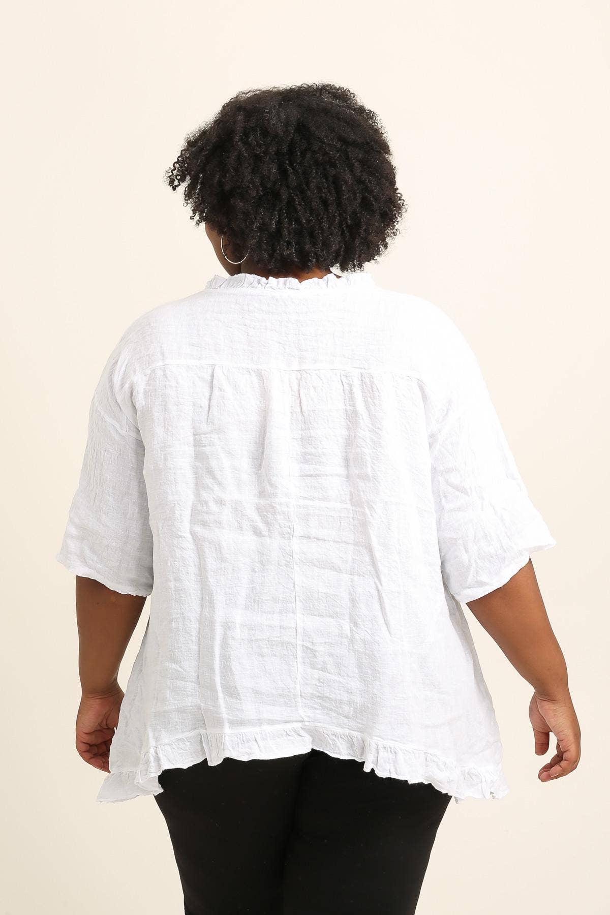 Lea & Luc - Grandes Tailles – Túnica - Mulher por atacado – Túnica de linho plus size com caimento solto20