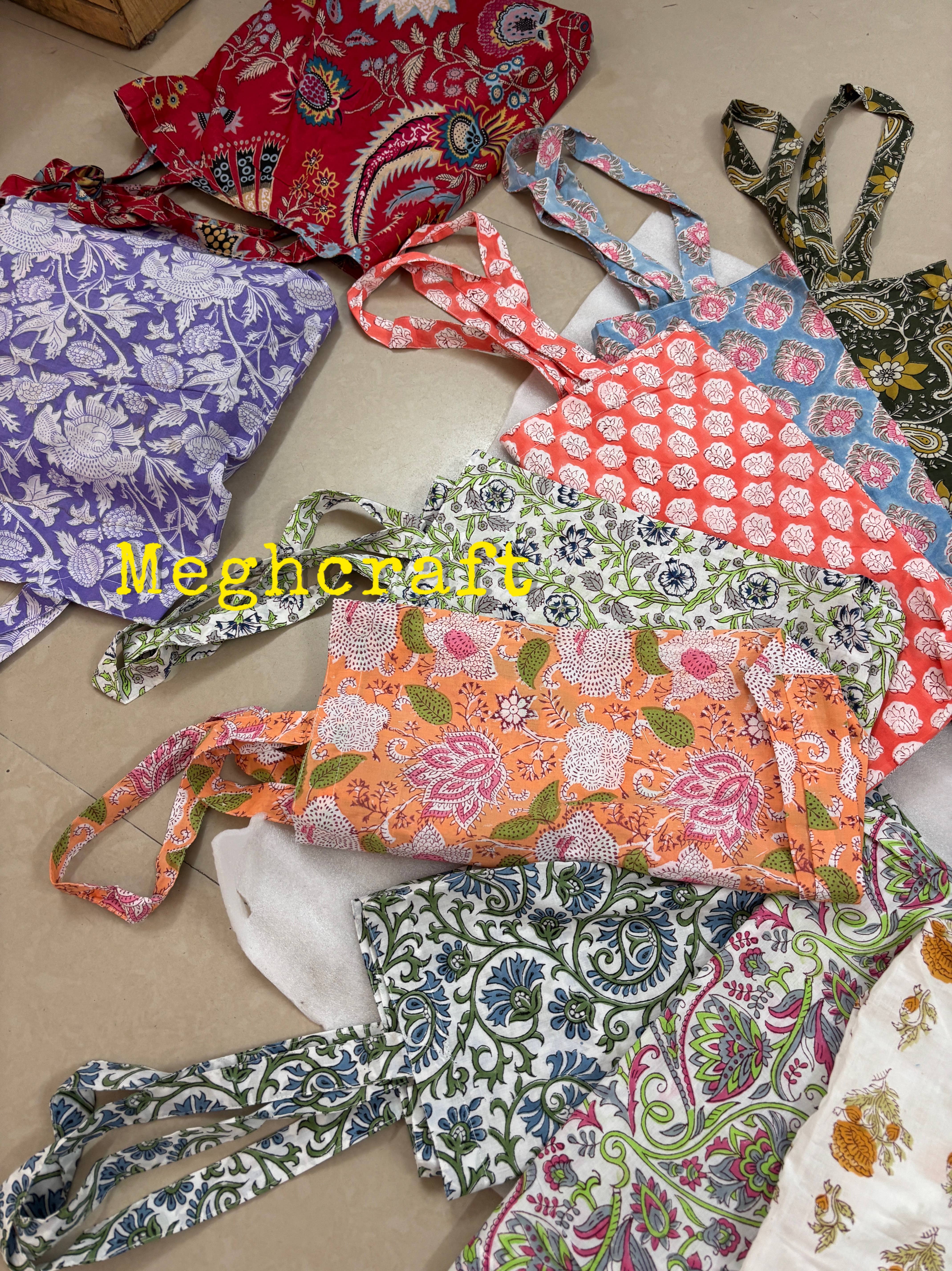Meghcraft - Vendita all'ingrosso Borsa per shopping/spesa - Borse riutilizzabili in cotone con stampa Indian HandBlock - Shopper da mercato e regalo boutique3