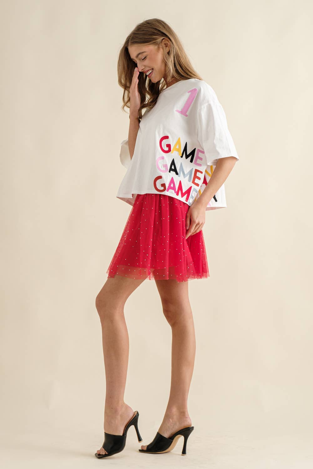 Blue B - Wholesale Skirt - Women's - 32530S - Elastic Waist Tulle Mesh Mini Skirt4